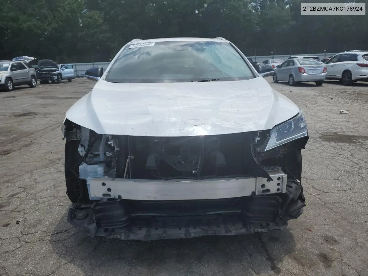 2019 Lexus Rx 350 Base VIN: 2T2BZMCA7KC178924 Lot: 59940084