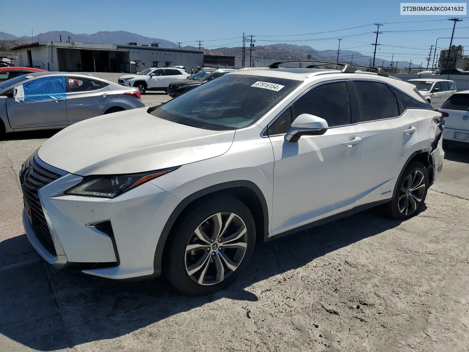 2019 Lexus Rx 450H Base VIN: 2T2BGMCA3KC041632 Lot: 67916154