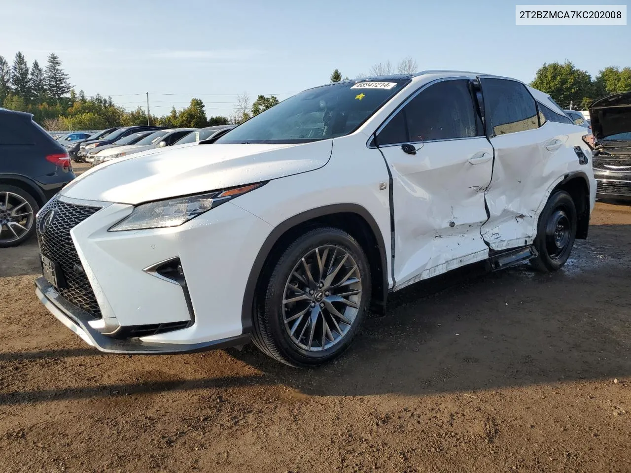 2019 Lexus Rx 350 Base VIN: 2T2BZMCA7KC202008 Lot: 68941214