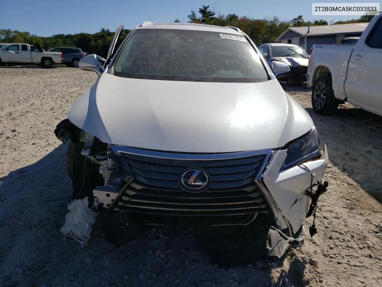 2019 Lexus Rx 450H Base VIN: 2T2BGMCA5KC033533 Lot: 69361404