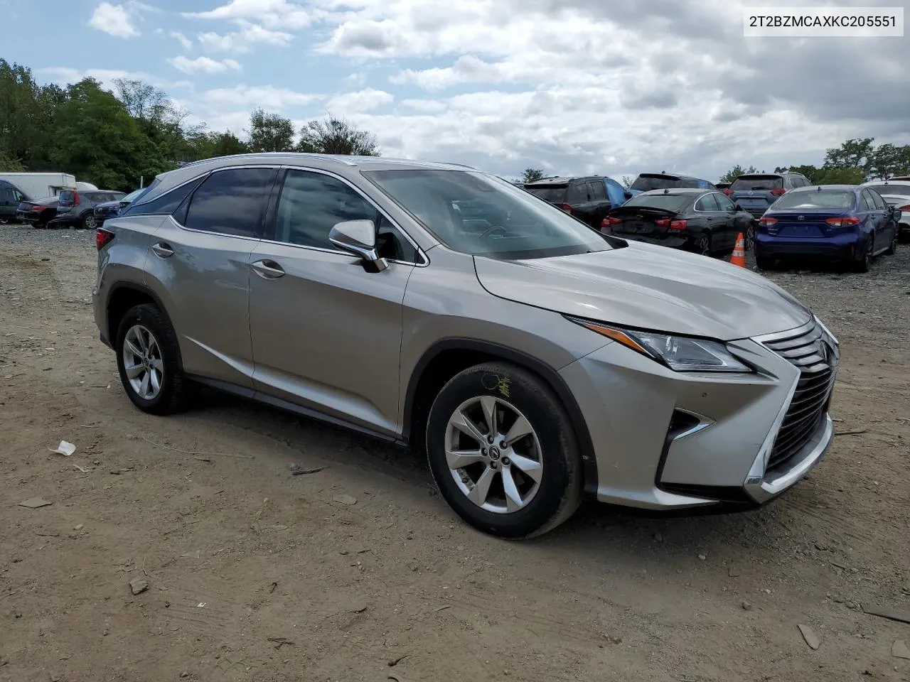 2019 Lexus Rx 350 Base VIN: 2T2BZMCAXKC205551 Lot: 70688084