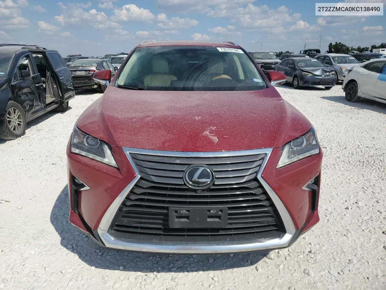 2019 Lexus Rx 350 Base VIN: 2T2ZZMCA0KC138490 Lot: 73578104