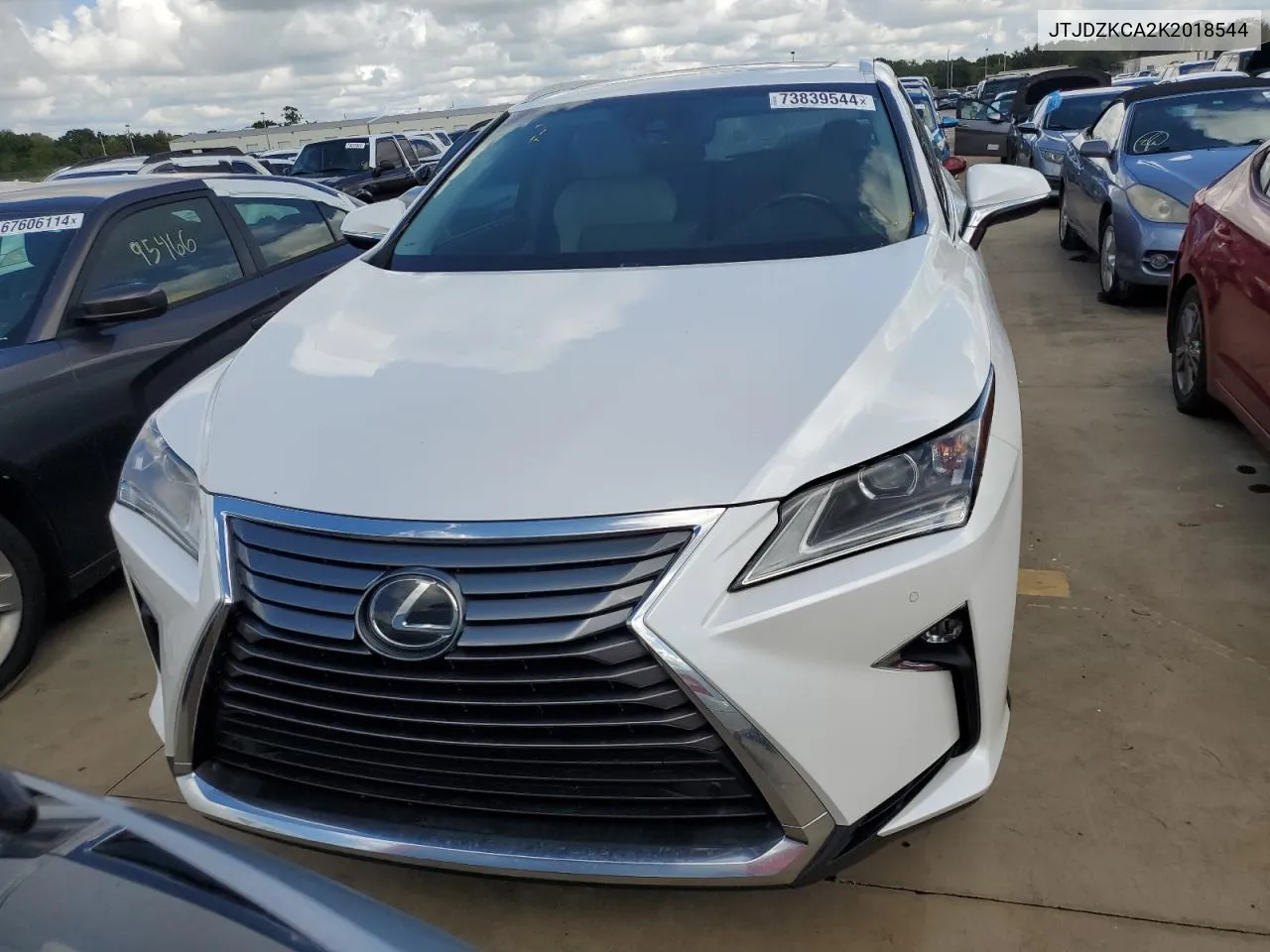 2019 Lexus Rx 350 L VIN: JTJDZKCA2K2018544 Lot: 73839544