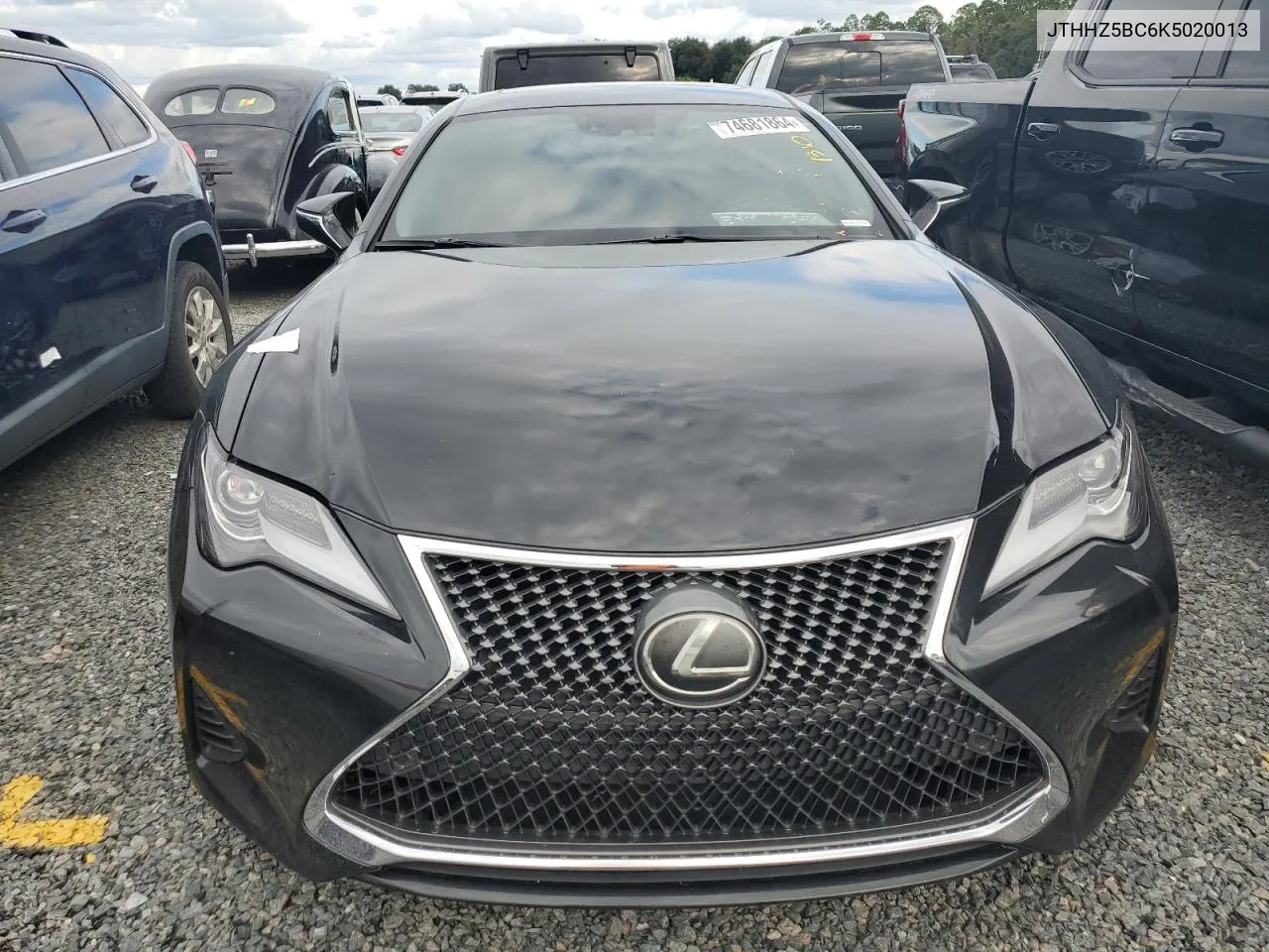 2019 Lexus Rc 350 VIN: JTHHZ5BC6K5020013 Lot: 74681864