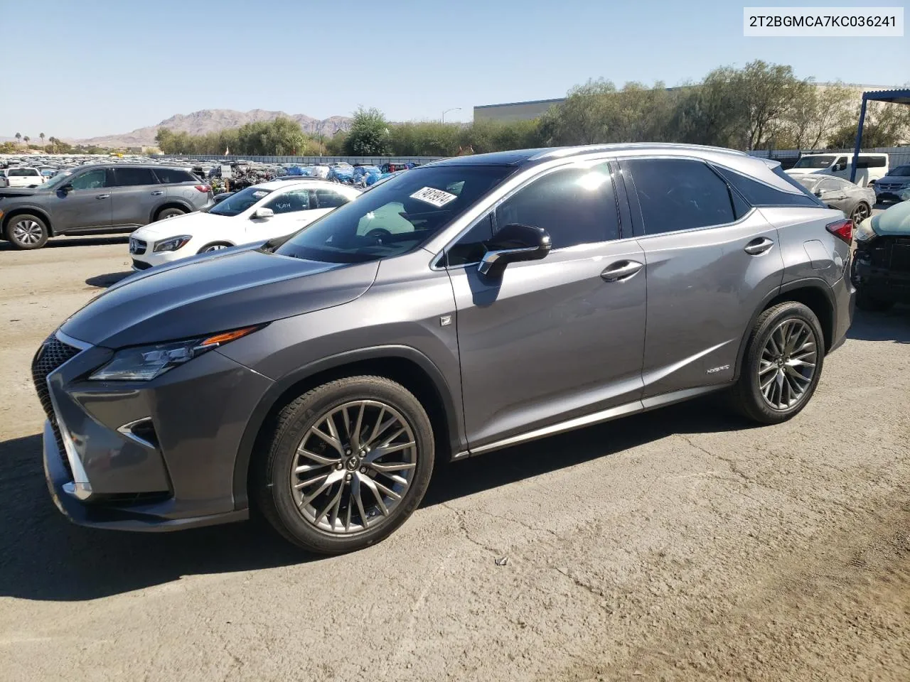 2019 Lexus Rx 450H Base VIN: 2T2BGMCA7KC036241 Lot: 74819914