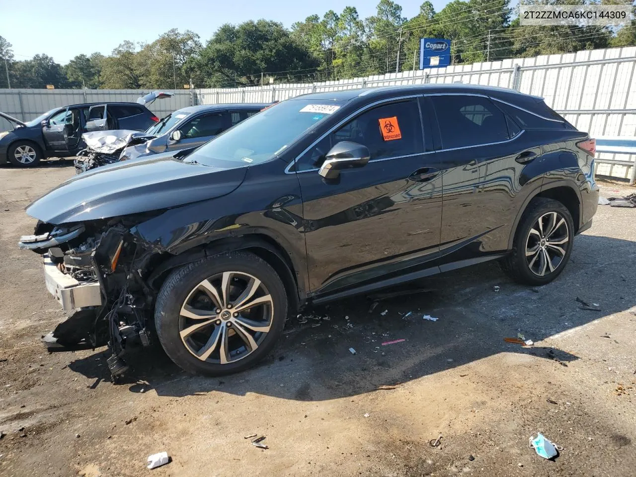 2019 Lexus Rx 350 Base VIN: 2T2ZZMCA6KC144309 Lot: 75155974