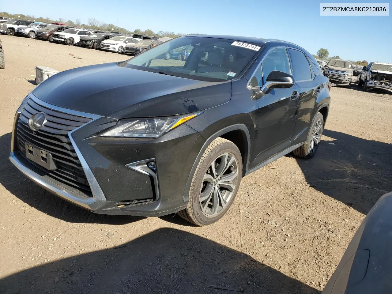 2019 Lexus Rx 350 Base VIN: 2T2BZMCA8KC210036 Lot: 75332744