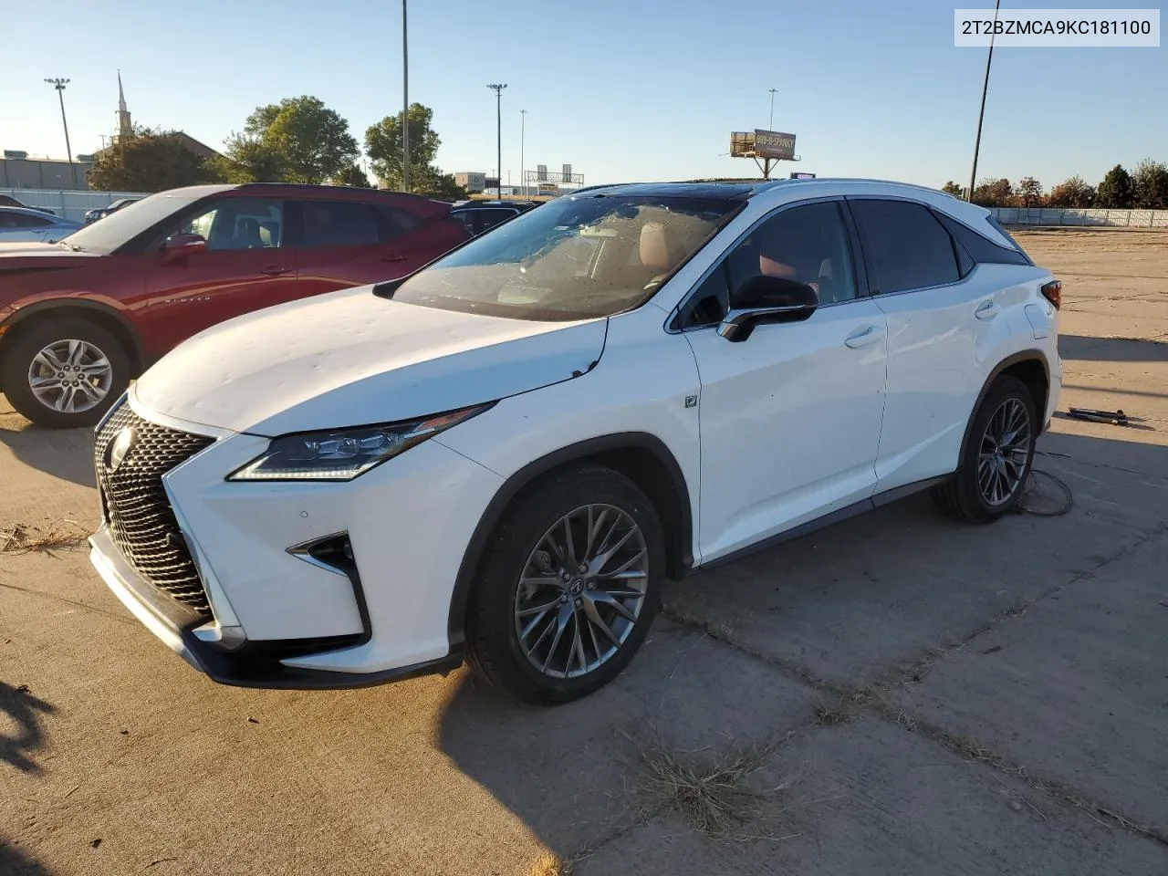 2019 Lexus Rx 350 Base VIN: 2T2BZMCA9KC181100 Lot: 75392414