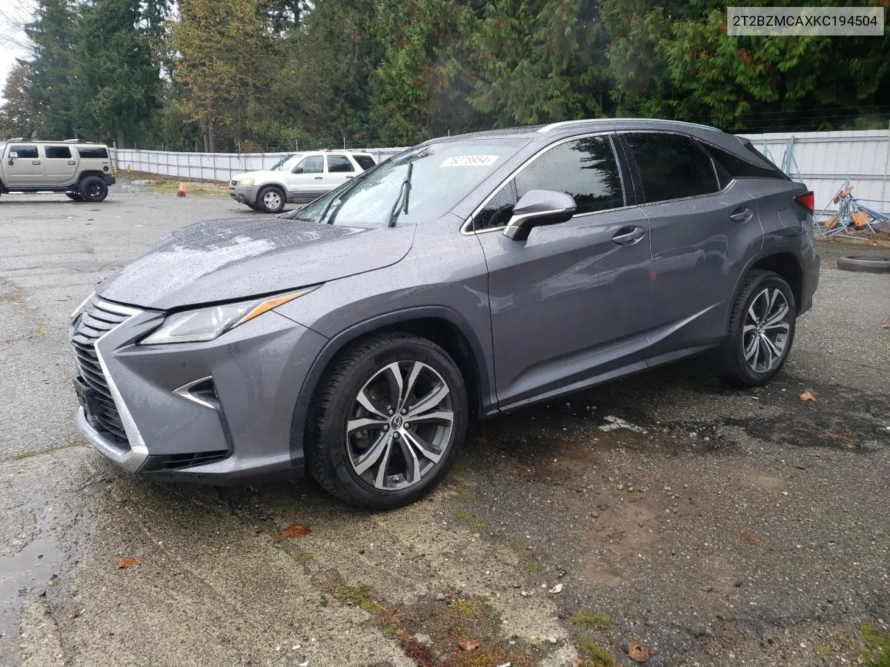 2019 Lexus Rx 350 Base VIN: 2T2BZMCAXKC194504 Lot: 76278954