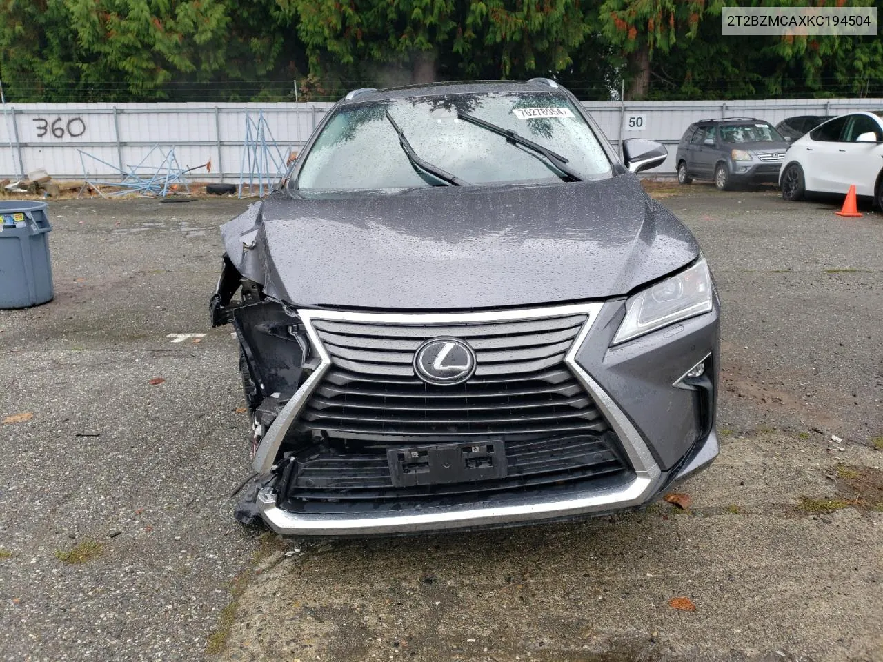 2019 Lexus Rx 350 Base VIN: 2T2BZMCAXKC194504 Lot: 76278954