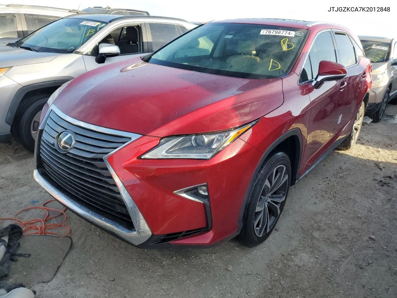 2019 Lexus Rx 350 L VIN: JTJGZKCA7K2012848 Lot: 76798774