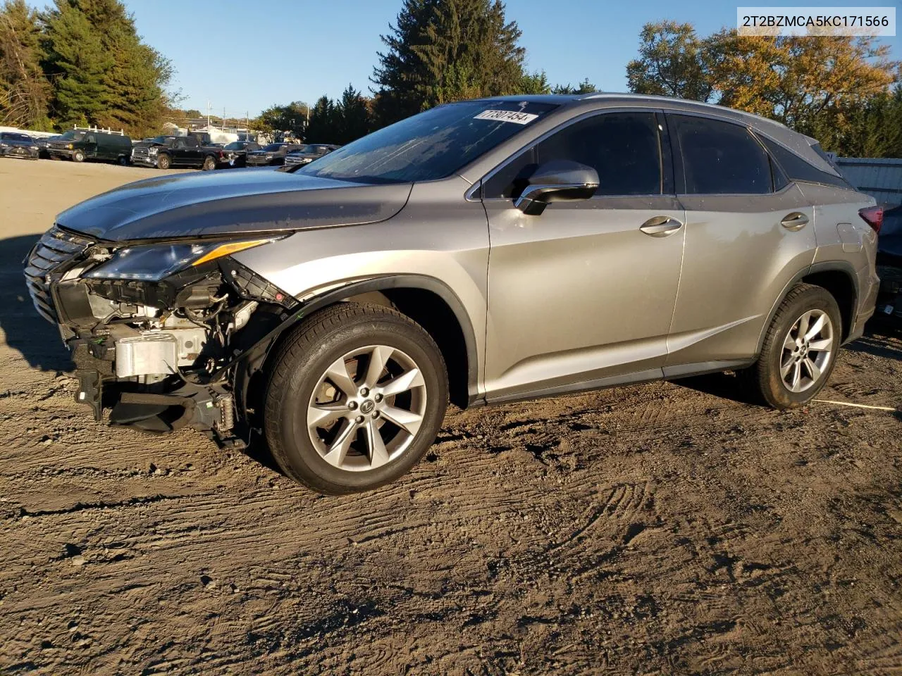 2019 Lexus Rx 350 Base VIN: 2T2BZMCA5KC171566 Lot: 77307454