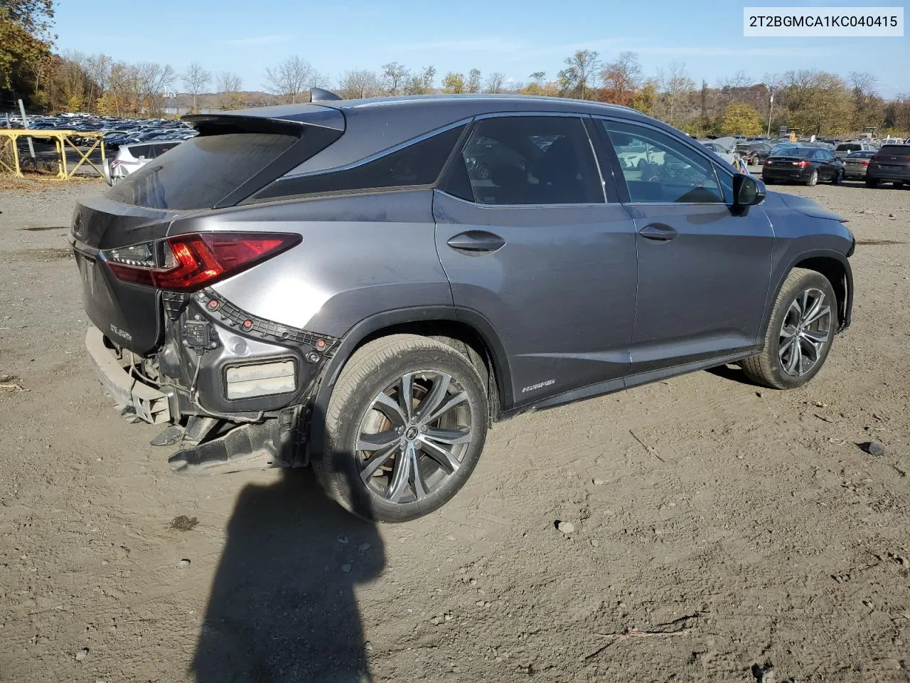 2019 Lexus Rx 450H Base VIN: 2T2BGMCA1KC040415 Lot: 77604914