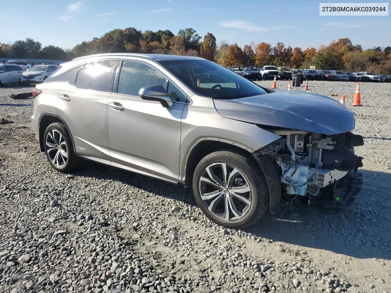 2019 Lexus Rx 450H Base VIN: 2T2BGMCA6KC039244 Lot: 78256014