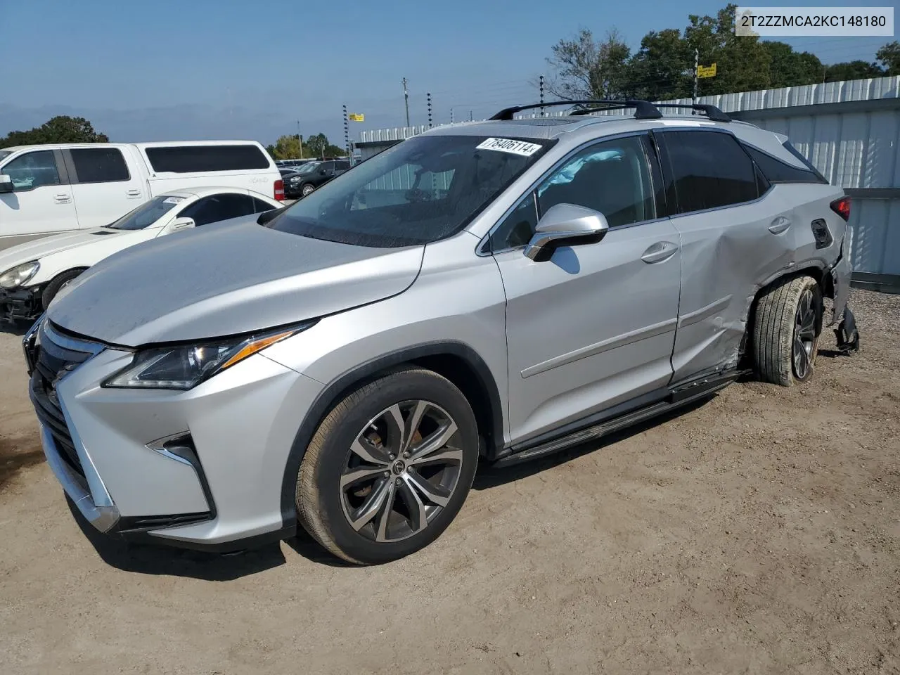 2019 Lexus Rx 350 Base VIN: 2T2ZZMCA2KC148180 Lot: 78406114