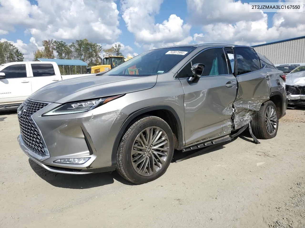 2020 Lexus Rx 350 VIN: 2T2JZMAA3LC167550 Lot: 74307594