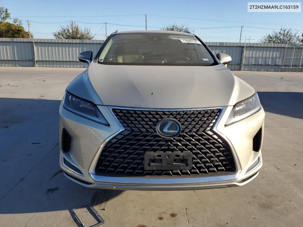 2020 Lexus Rx 350 VIN: 2T2HZMAA9LC163159 Lot: 77699734