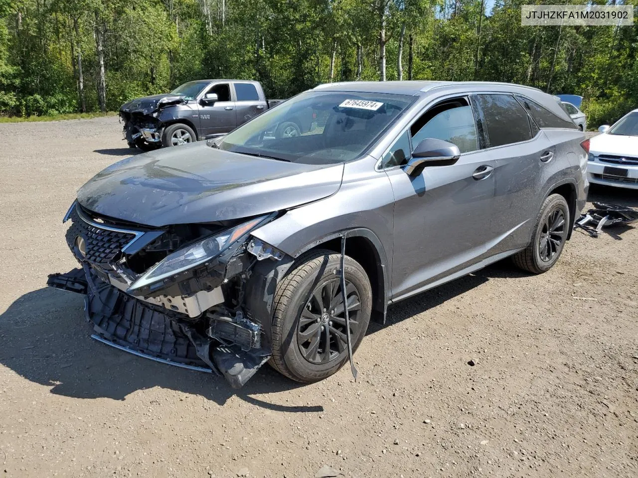 2021 Lexus Rx 350 L VIN: JTJHZKFA1M2031902 Lot: 67645974