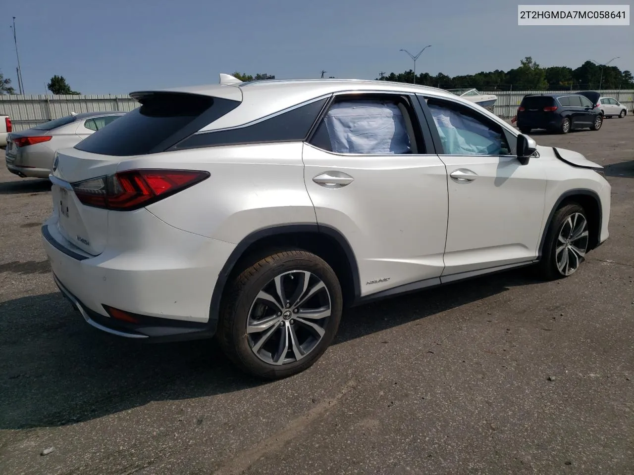 2021 Lexus Rx 450H VIN: 2T2HGMDA7MC058641 Lot: 70600094