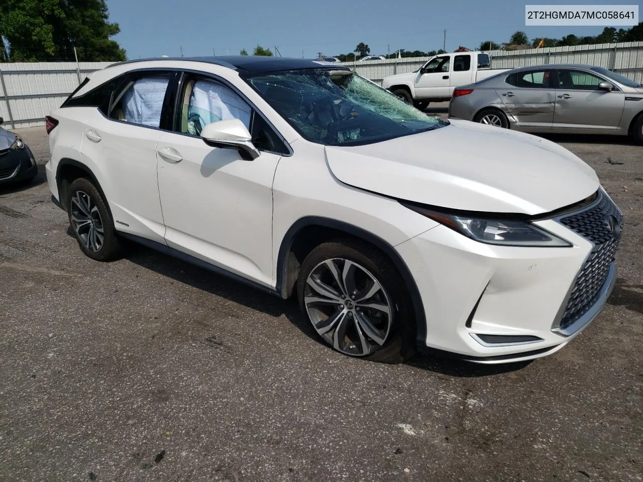 2021 Lexus Rx 450H VIN: 2T2HGMDA7MC058641 Lot: 70600094