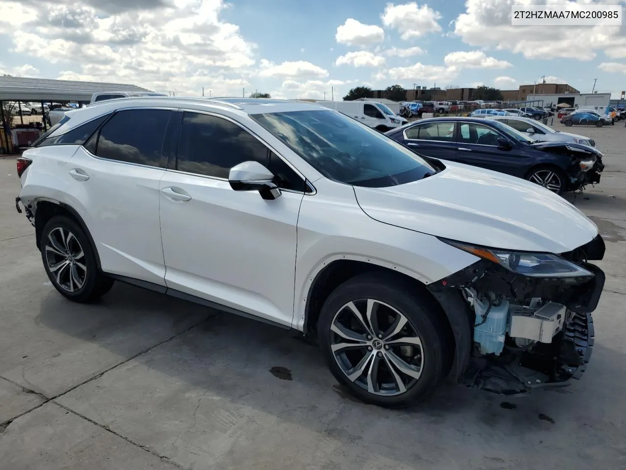 2021 Lexus Rx 350 VIN: 2T2HZMAA7MC200985 Lot: 72270994