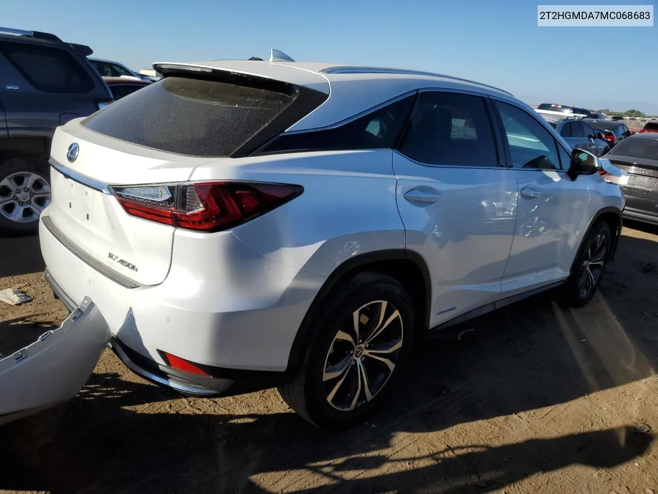 2021 Lexus Rx 450H VIN: 2T2HGMDA7MC068683 Lot: 72596134