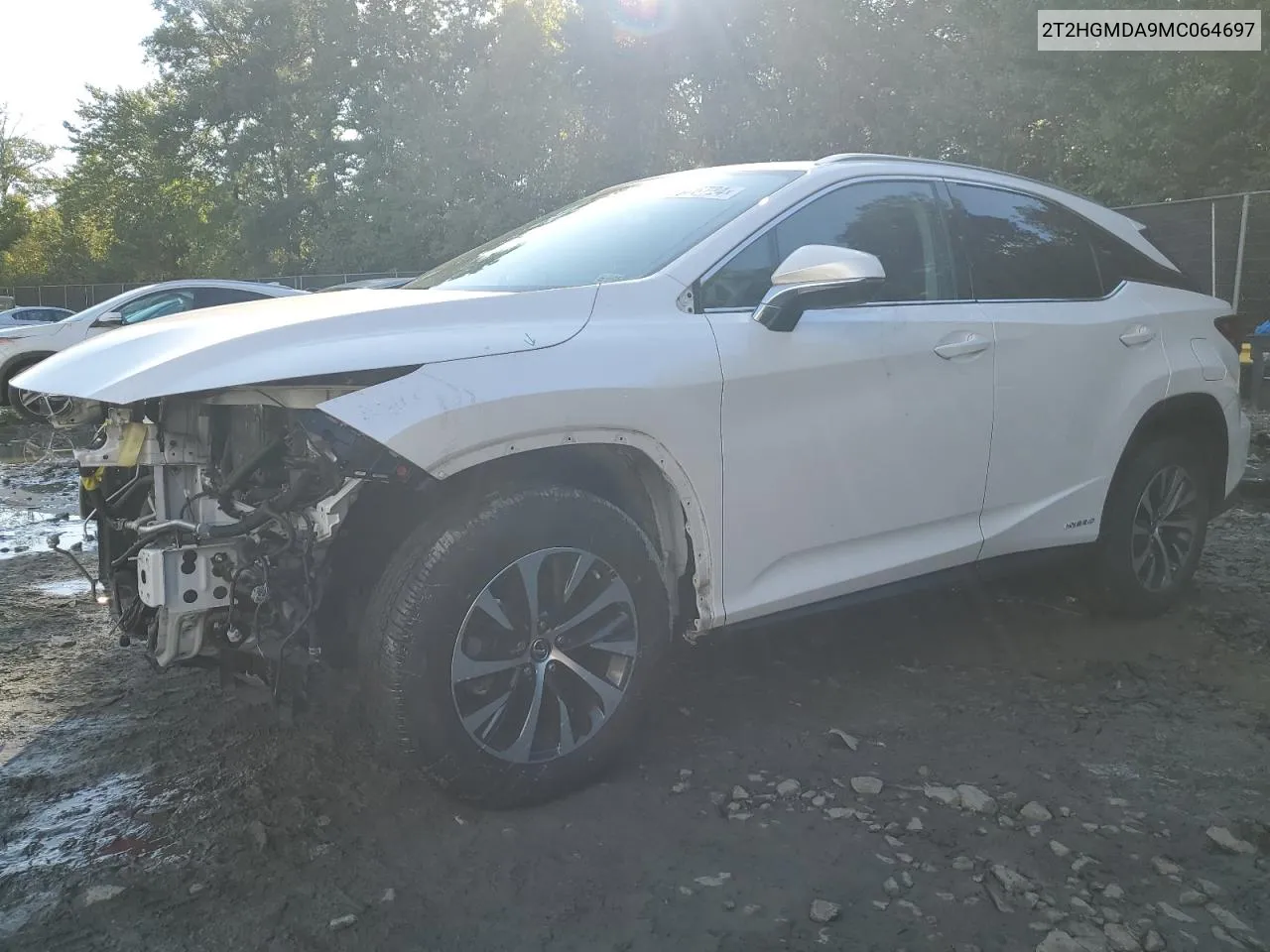 2021 Lexus Rx 450H VIN: 2T2HGMDA9MC064697 Lot: 73376724