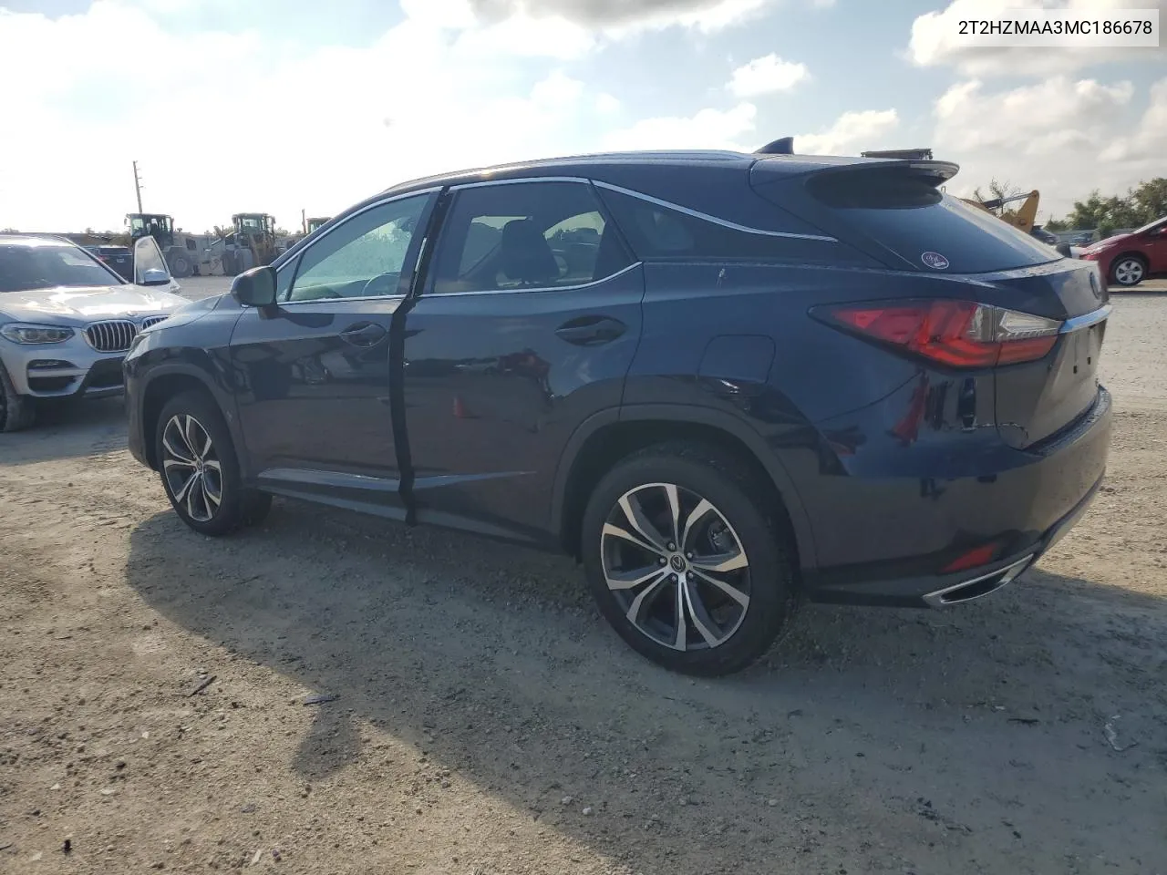 2021 Lexus Rx 350 VIN: 2T2HZMAA3MC186678 Lot: 73877124