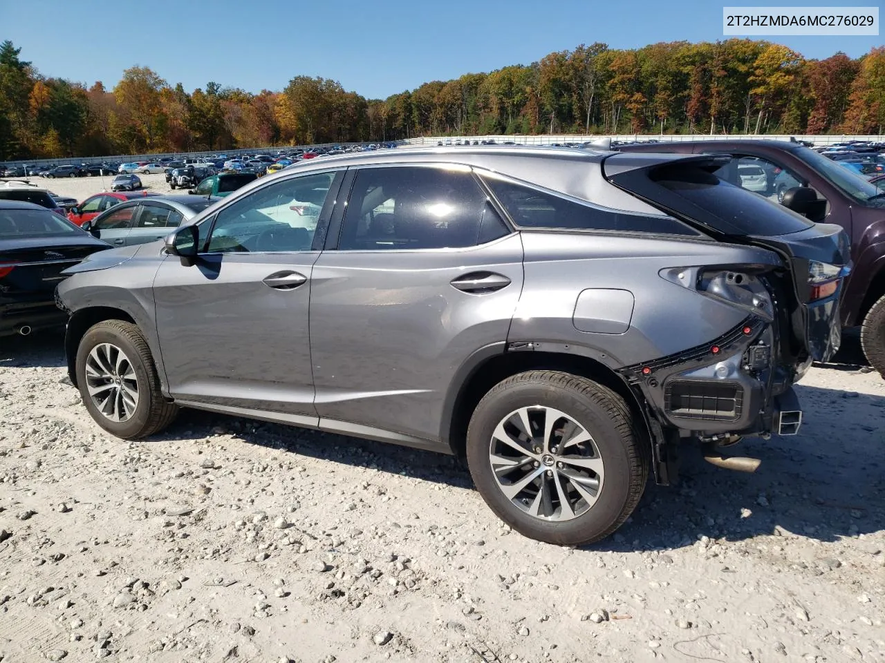 2021 Lexus Rx 350 VIN: 2T2HZMDA6MC276029 Lot: 74022084