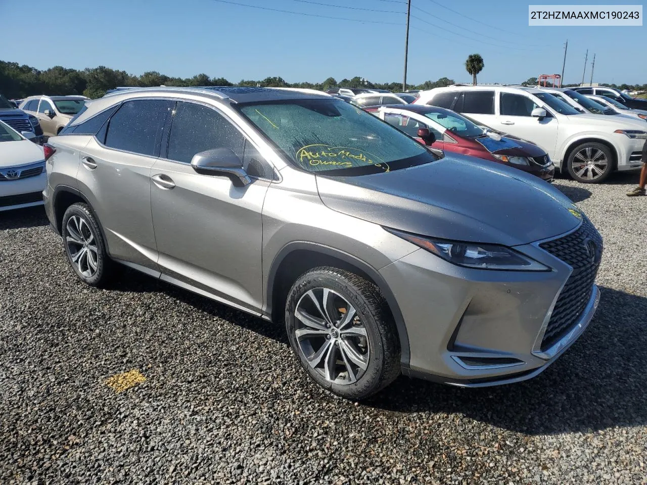 2021 Lexus Rx 350 VIN: 2T2HZMAAXMC190243 Lot: 74048574