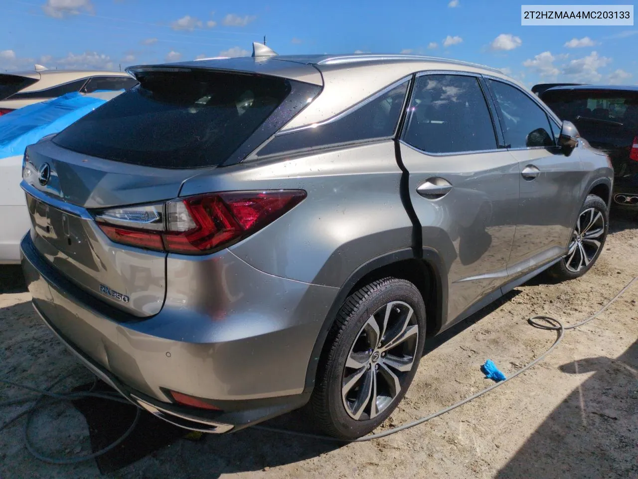 2021 Lexus Rx 350 VIN: 2T2HZMAA4MC203133 Lot: 74184174