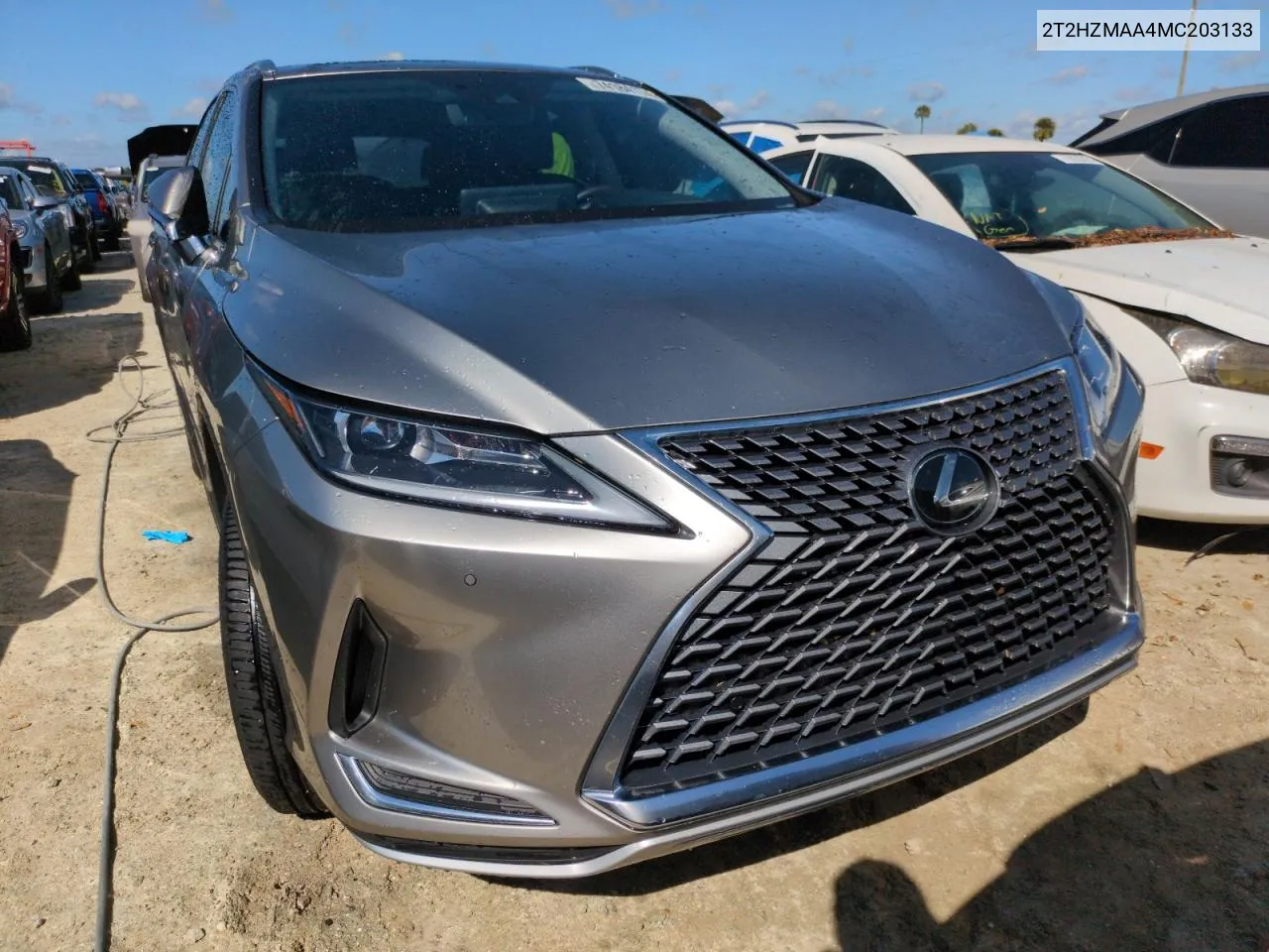 2021 Lexus Rx 350 VIN: 2T2HZMAA4MC203133 Lot: 74184174