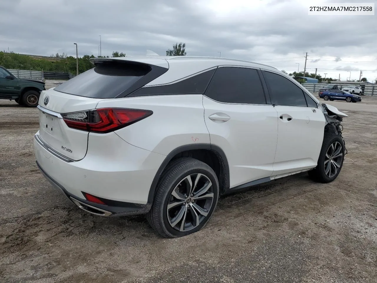 2021 Lexus Rx 350 VIN: 2T2HZMAA7MC217558 Lot: 74247614