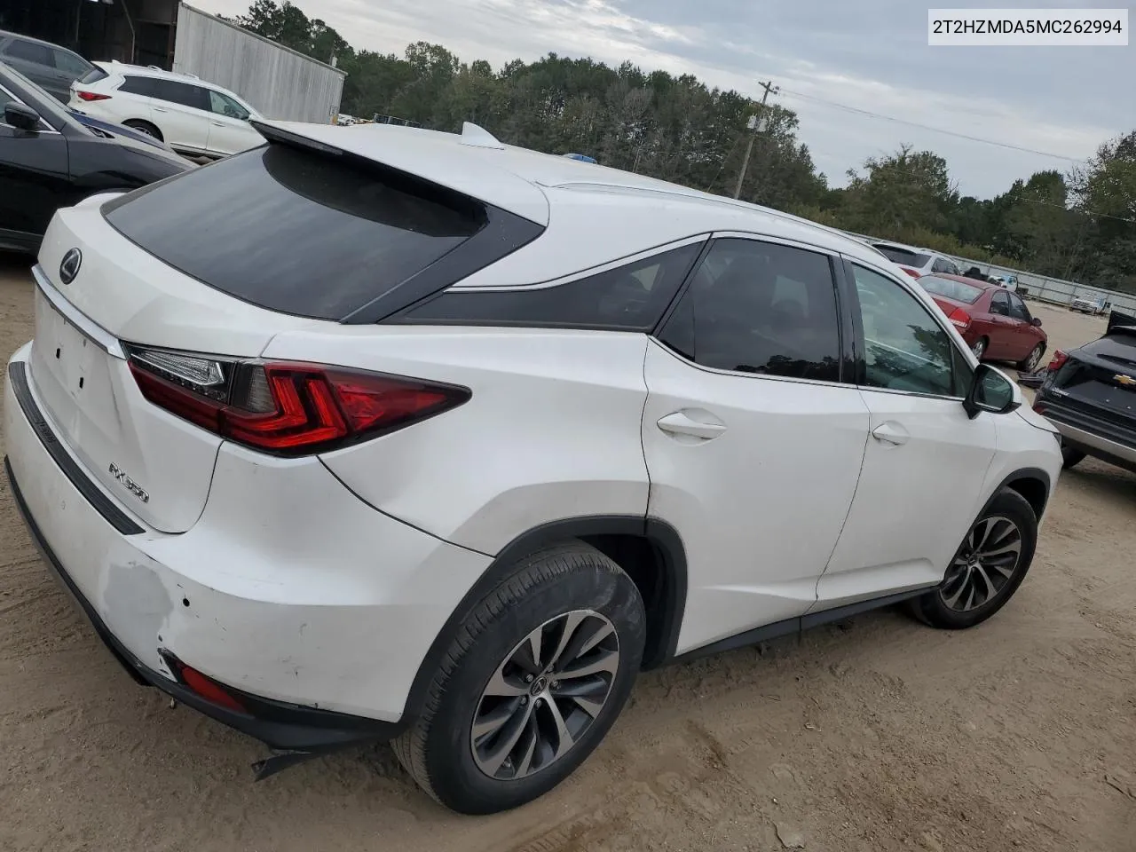 2021 Lexus Rx 350 VIN: 2T2HZMDA5MC262994 Lot: 74491504