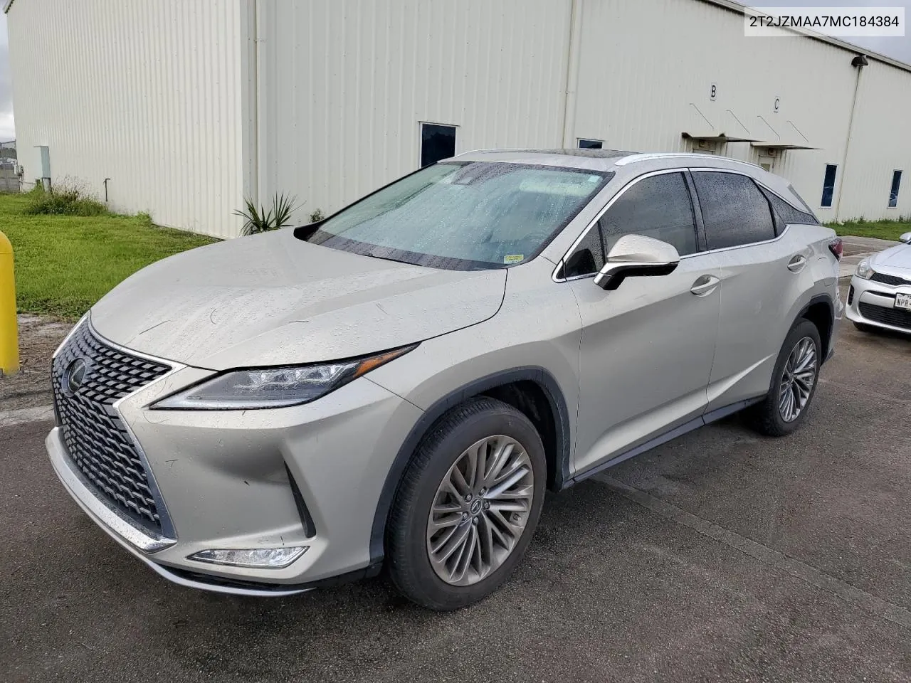 2021 Lexus Rx 350 VIN: 2T2JZMAA7MC184384 Lot: 74528924