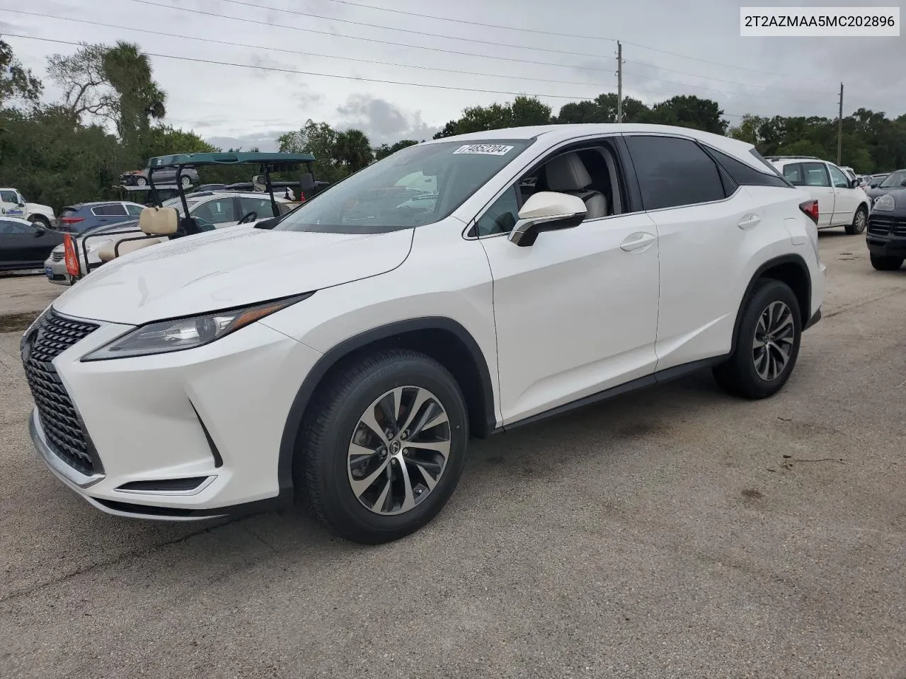 2021 Lexus Rx 350 Base VIN: 2T2AZMAA5MC202896 Lot: 74852204