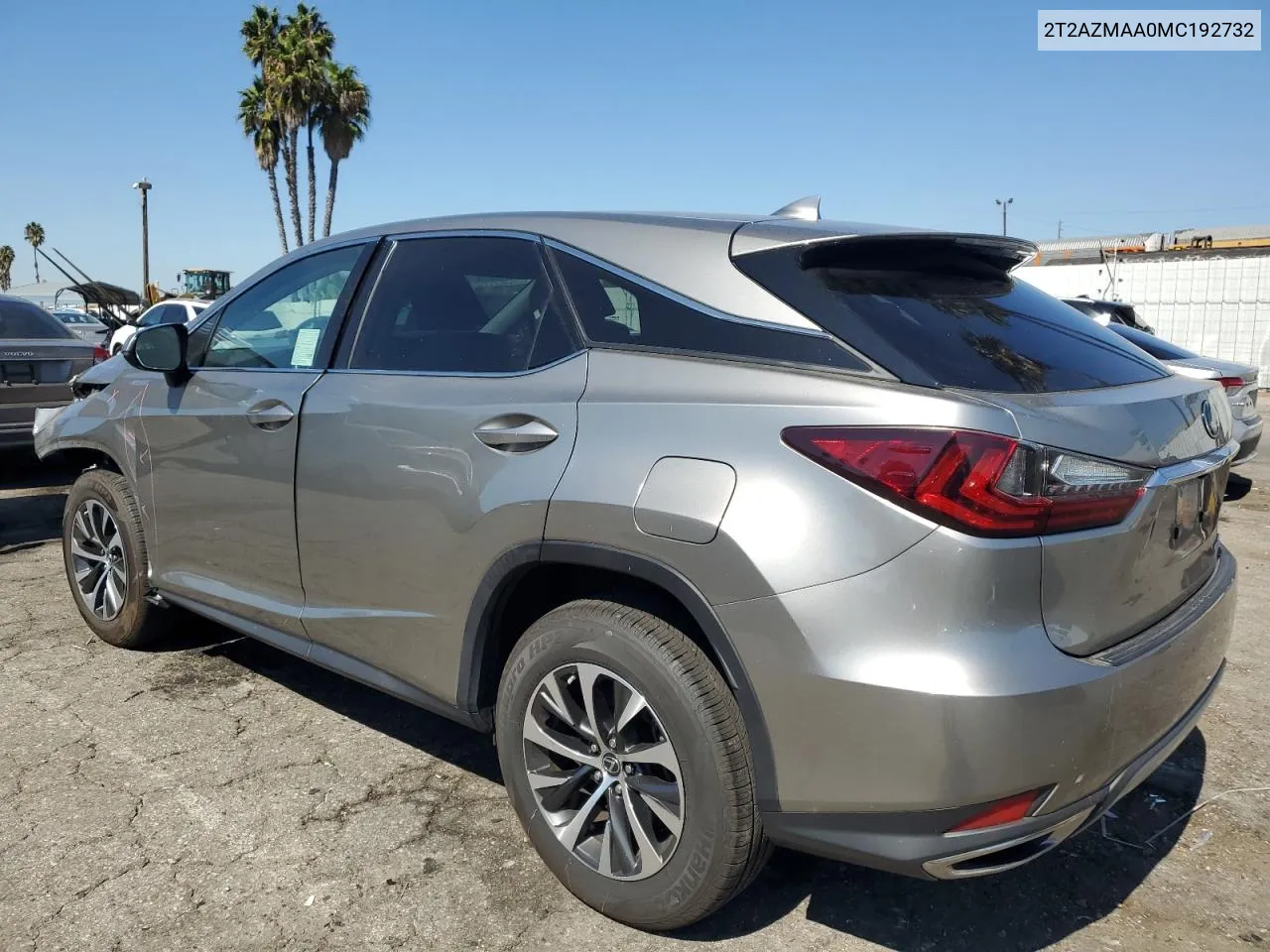 2021 Lexus Rx 350 Base VIN: 2T2AZMAA0MC192732 Lot: 74918564