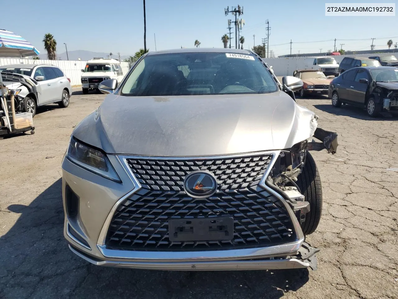 2021 Lexus Rx 350 Base VIN: 2T2AZMAA0MC192732 Lot: 74918564