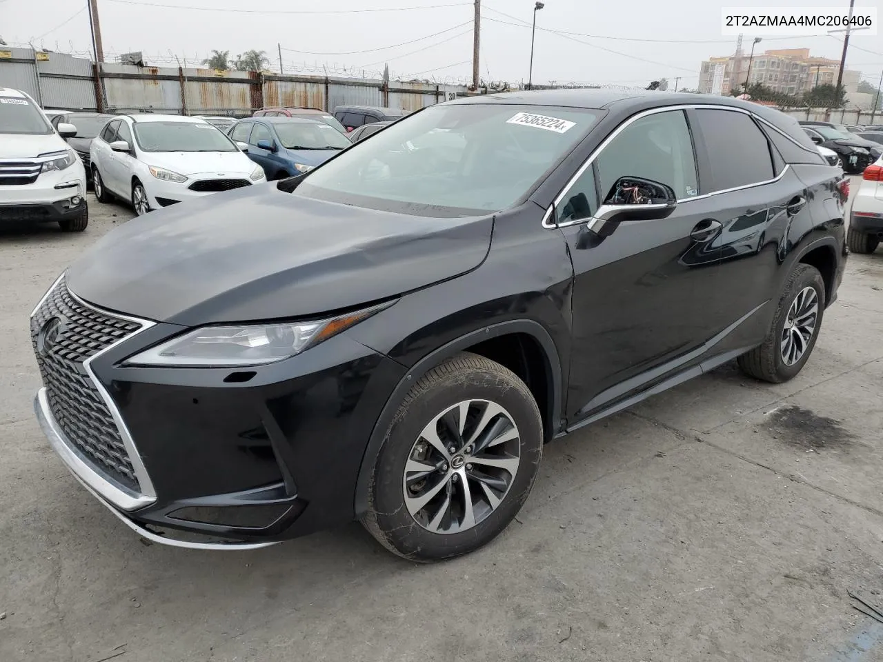 2021 Lexus Rx 350 Base VIN: 2T2AZMAA4MC206406 Lot: 75365224