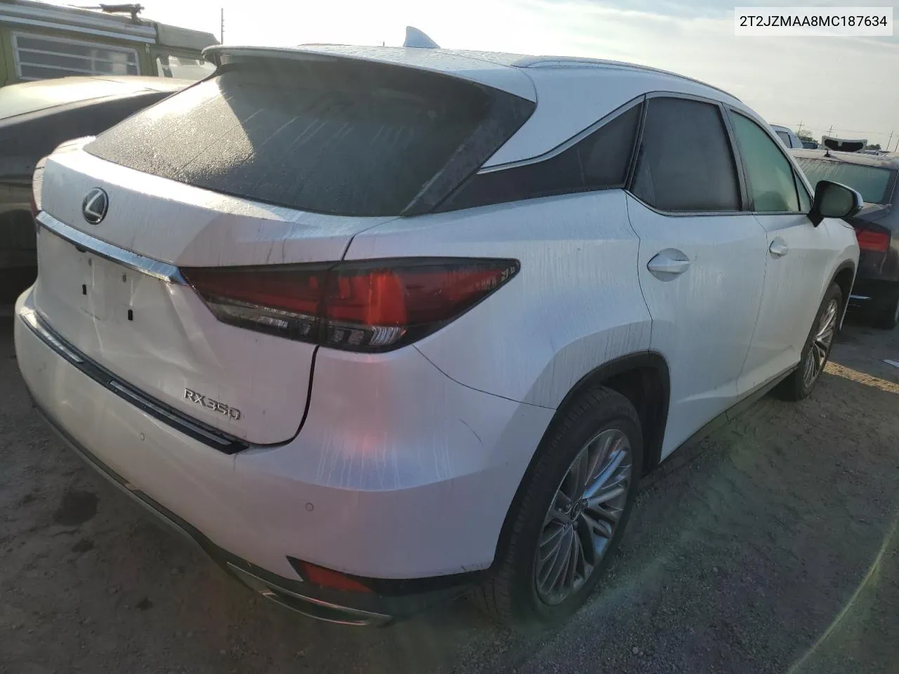 2021 Lexus Rx 350 VIN: 2T2JZMAA8MC187634 Lot: 75538194