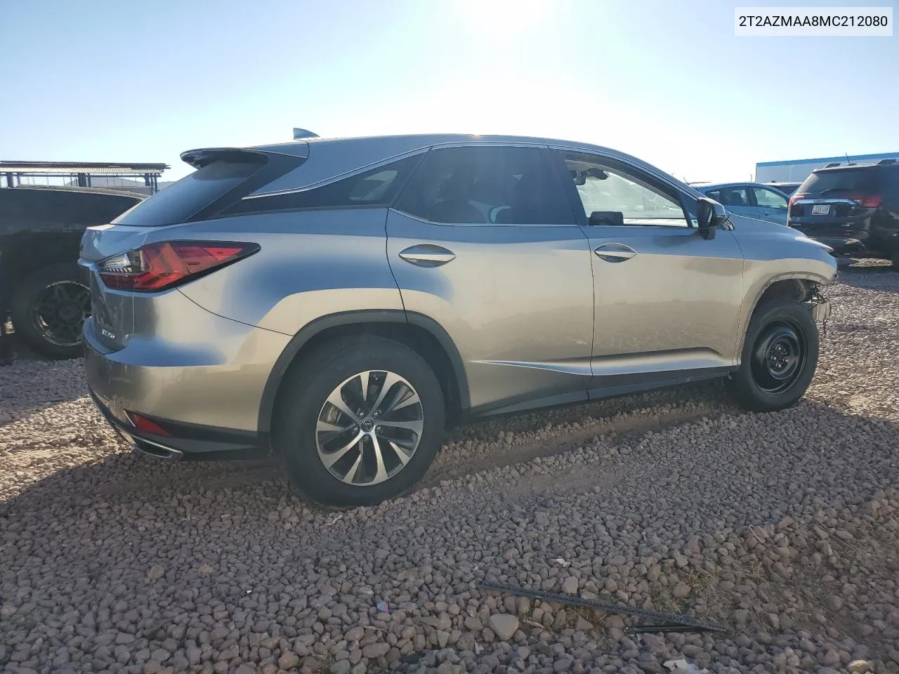 2021 Lexus Rx 350 Base VIN: 2T2AZMAA8MC212080 Lot: 75740194