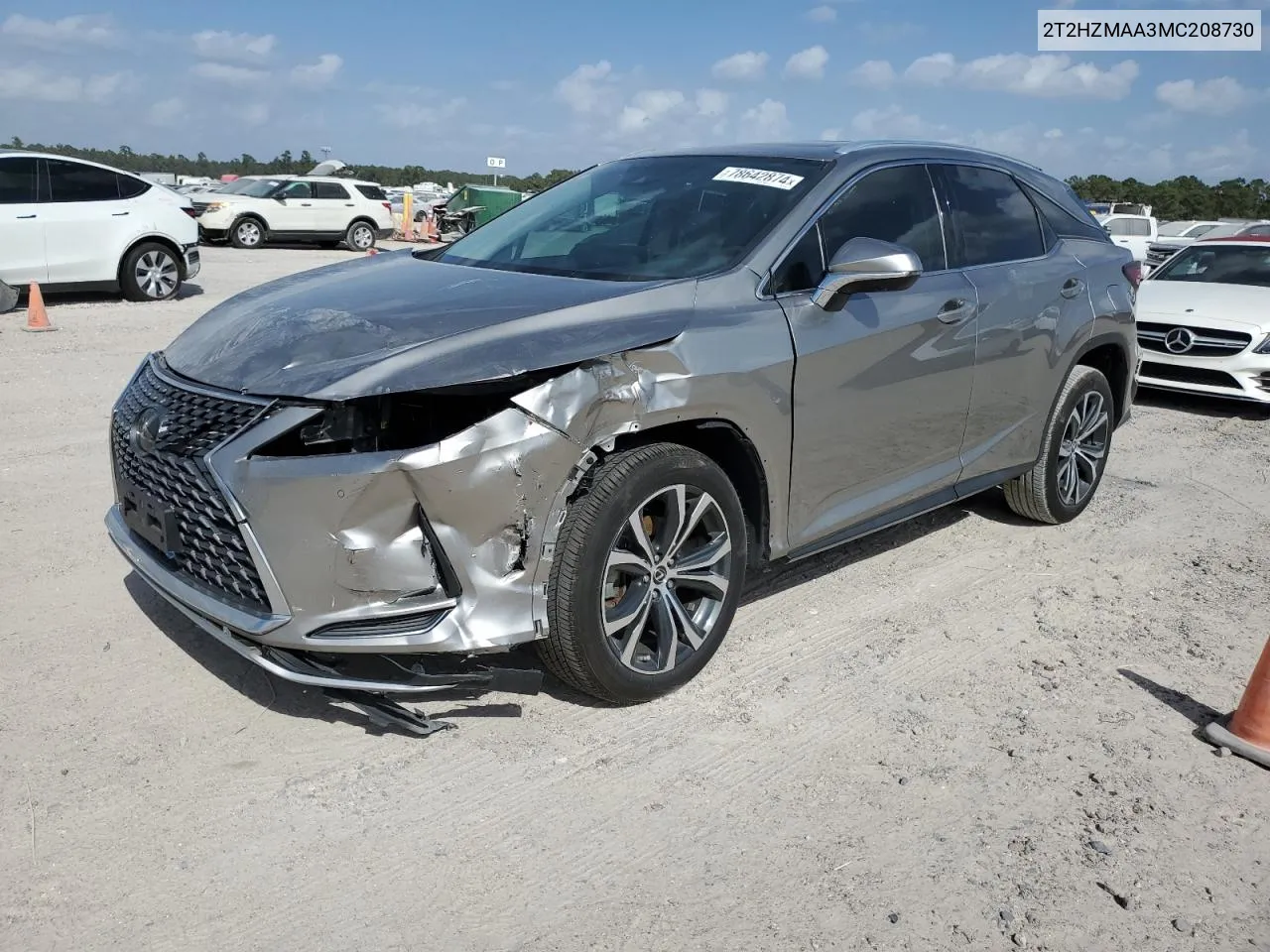 2021 Lexus Rx 350 VIN: 2T2HZMAA3MC208730 Lot: 78642874