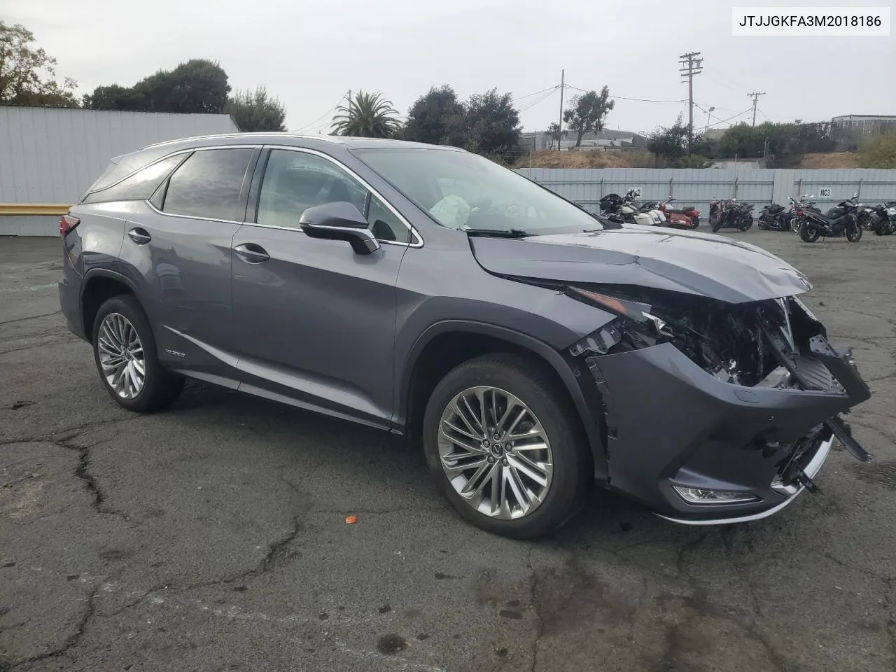 2021 Lexus Rx 450H L Luxury VIN: JTJJGKFA3M2018186 Lot: 79238834