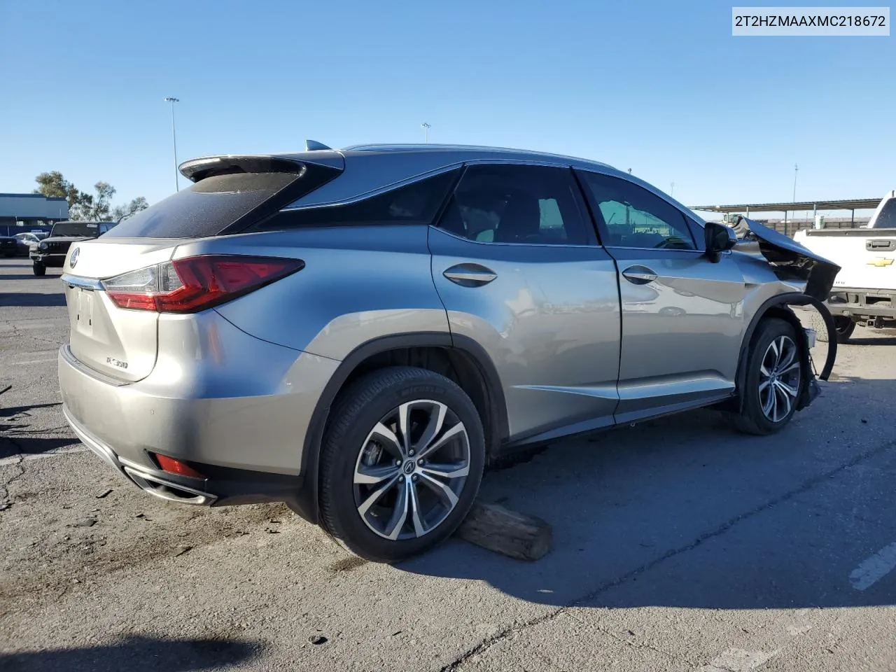 2021 Lexus Rx 350 VIN: 2T2HZMAAXMC218672 Lot: 80590324