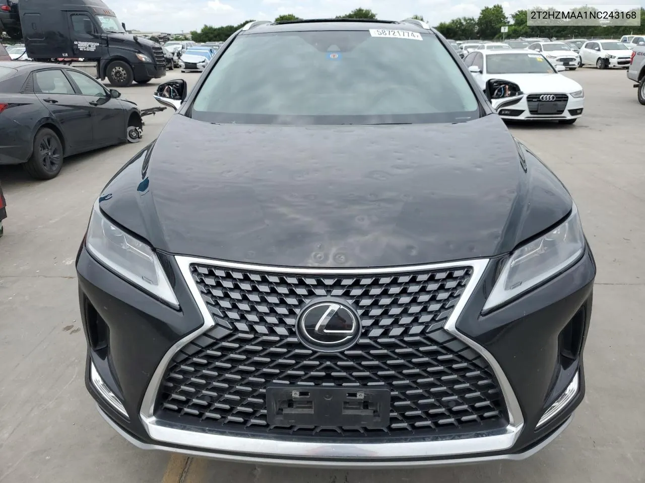 2022 Lexus Rx 350 VIN: 2T2HZMAA1NC243168 Lot: 58721774