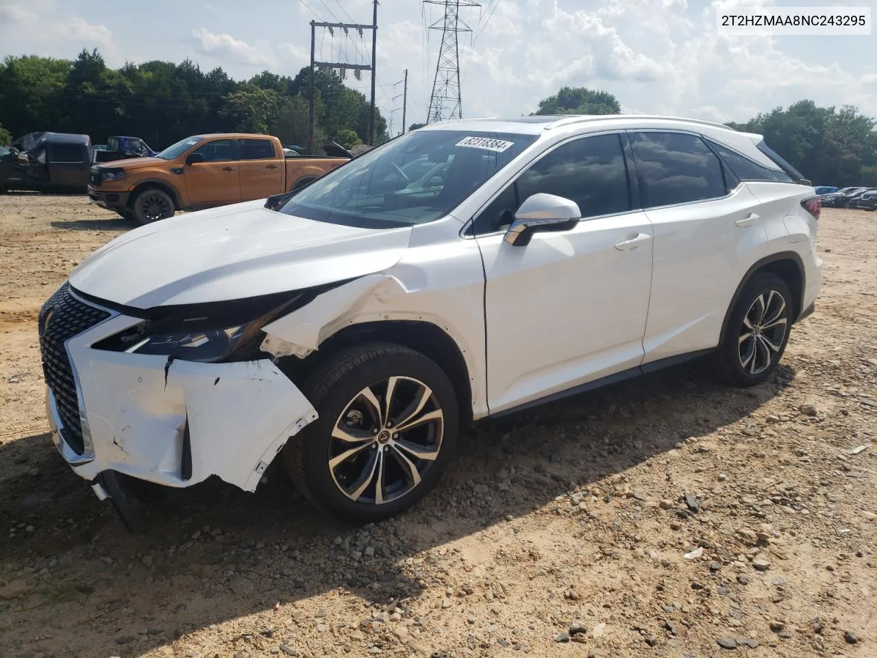 2022 Lexus Rx 350 VIN: 2T2HZMAA8NC243295 Lot: 62318384