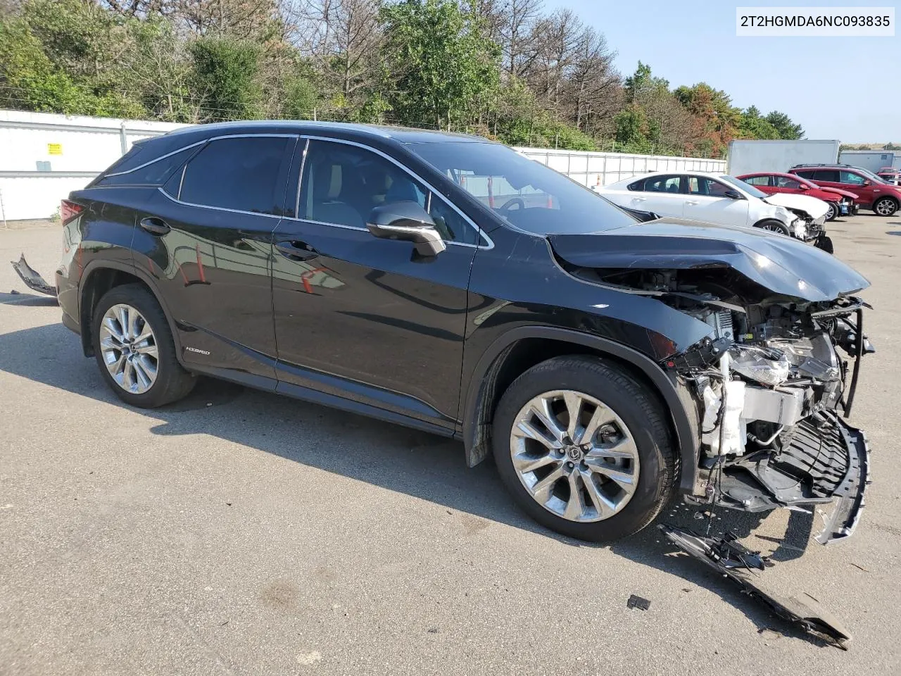 2022 Lexus Rx 450H VIN: 2T2HGMDA6NC093835 Lot: 63402504