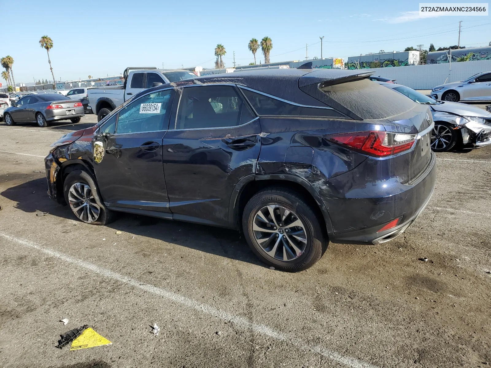 2022 Lexus Rx 350 Base VIN: 2T2AZMAAXNC234566 Lot: 66039154