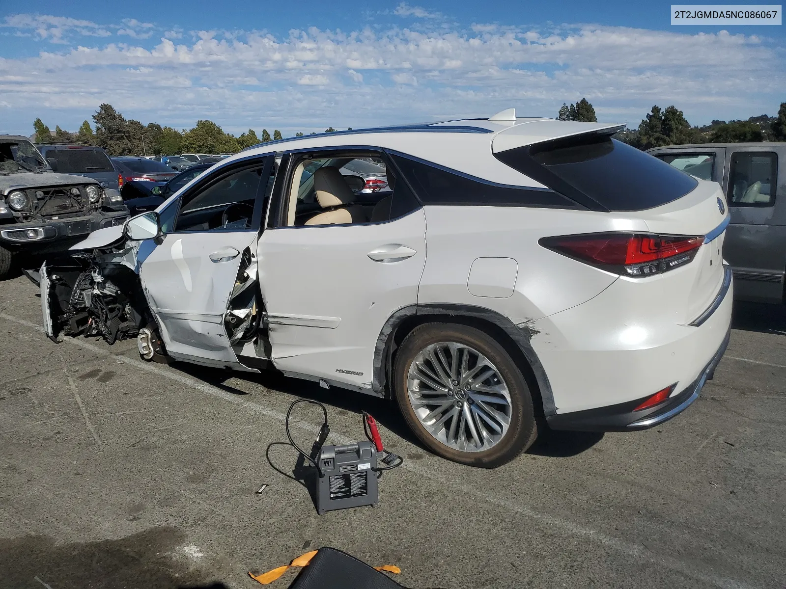 2022 Lexus Rx 450H VIN: 2T2JGMDA5NC086067 Lot: 67002274