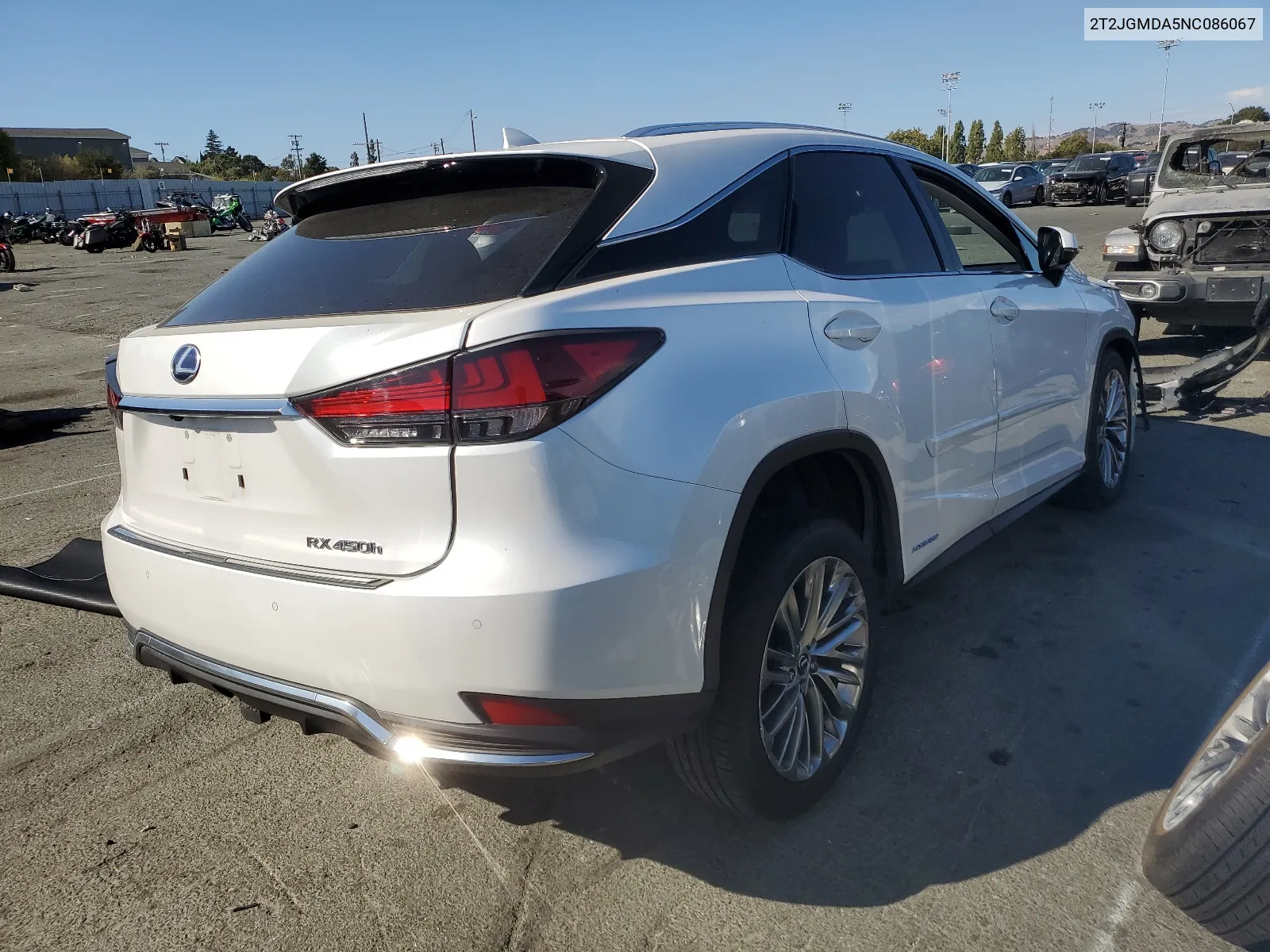 2022 Lexus Rx 450H VIN: 2T2JGMDA5NC086067 Lot: 67002274